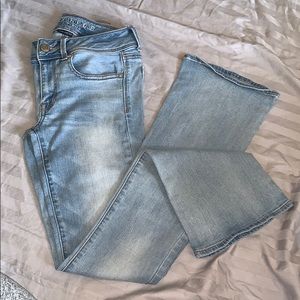 Regular Rise Light Wash Kick Boot Jeans